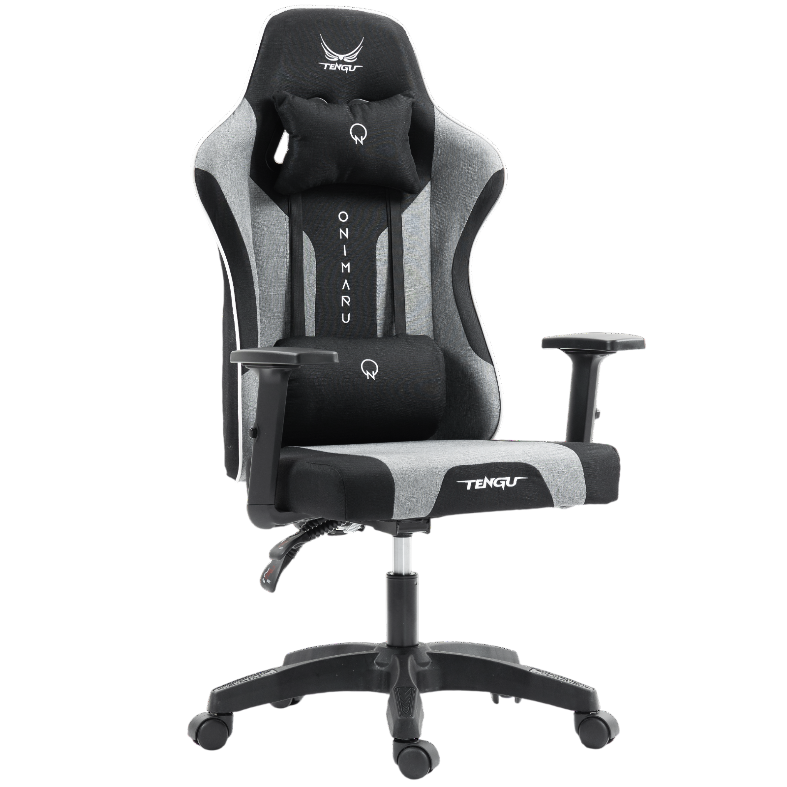 เก้าอี้เกมมิ่ง TENGUGAMINGGEARS รุ่น ONIMARU (CH-ON-PF) สีดำ/เทา เบาะผ้า