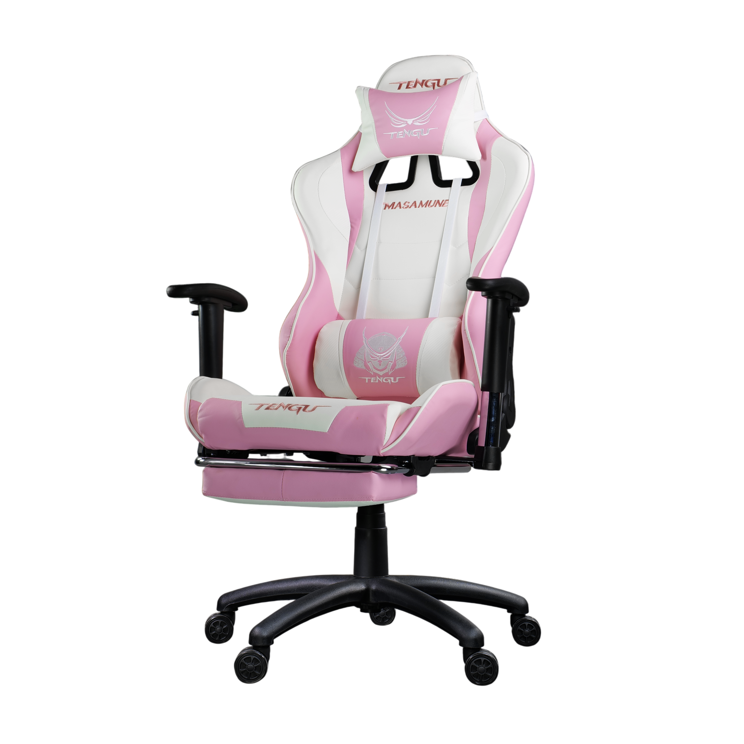 เก้าอี้เกมมิ่ง TENGUGAMINGGEARS รุ่น MASAMUNE (CH-MS-PK) สีชมพู เบาะหนัง มีที่พักเท้า_0