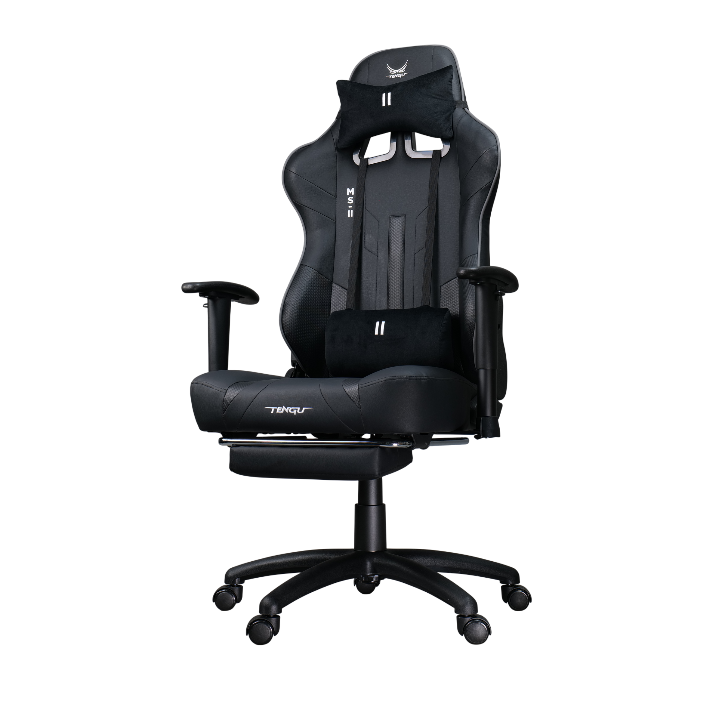 เก้าอี้เกมมิ่ง TENGUGAMINGGEARS รุ่น MASA-LL (CH-MS2-BKL) สีดำ เบาะหนัง มีที่พักเท้า
