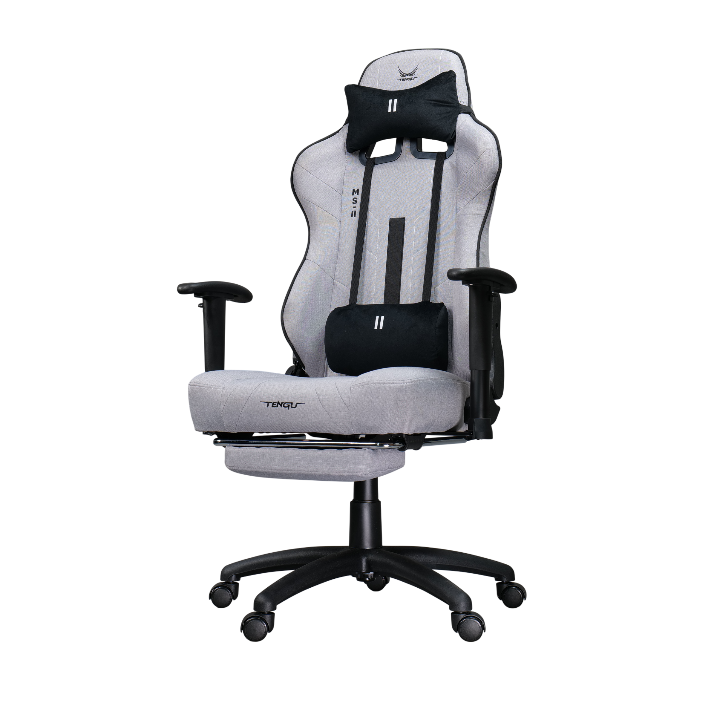 เก้าอี้เกมมิ่ง TENGUGAMINGGEARS รุ่น MASA-LL (CH-MS2-LGF) สีเทา เบาะผ้า มีที่พักเท้า