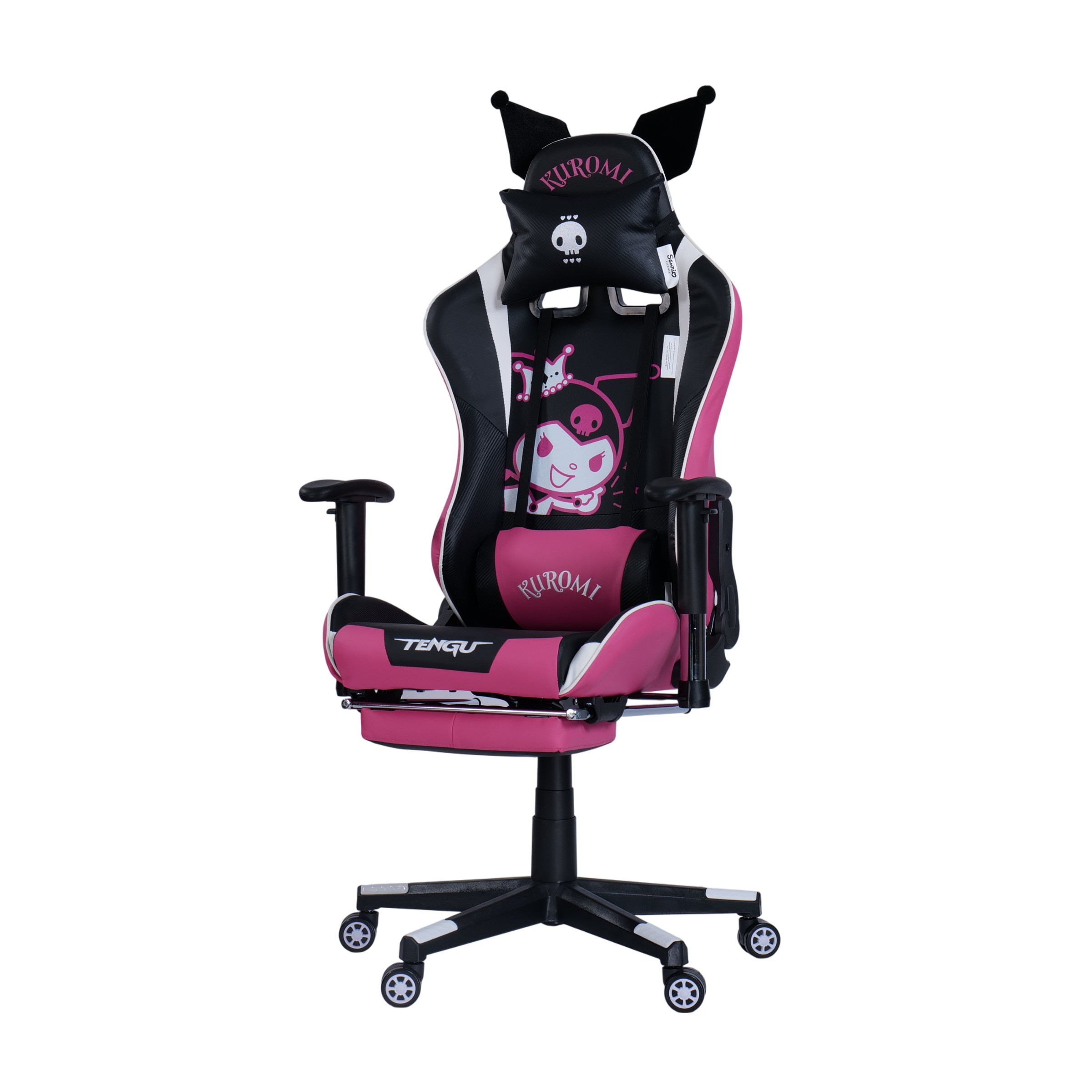 เก้าอี้เกมมิ่ง TENGUGAMINGGEARS รุ่น SANRIO KUROMI (CH-KR-PKL) SIZE-L สีชมพูดำ เบาะหนัง