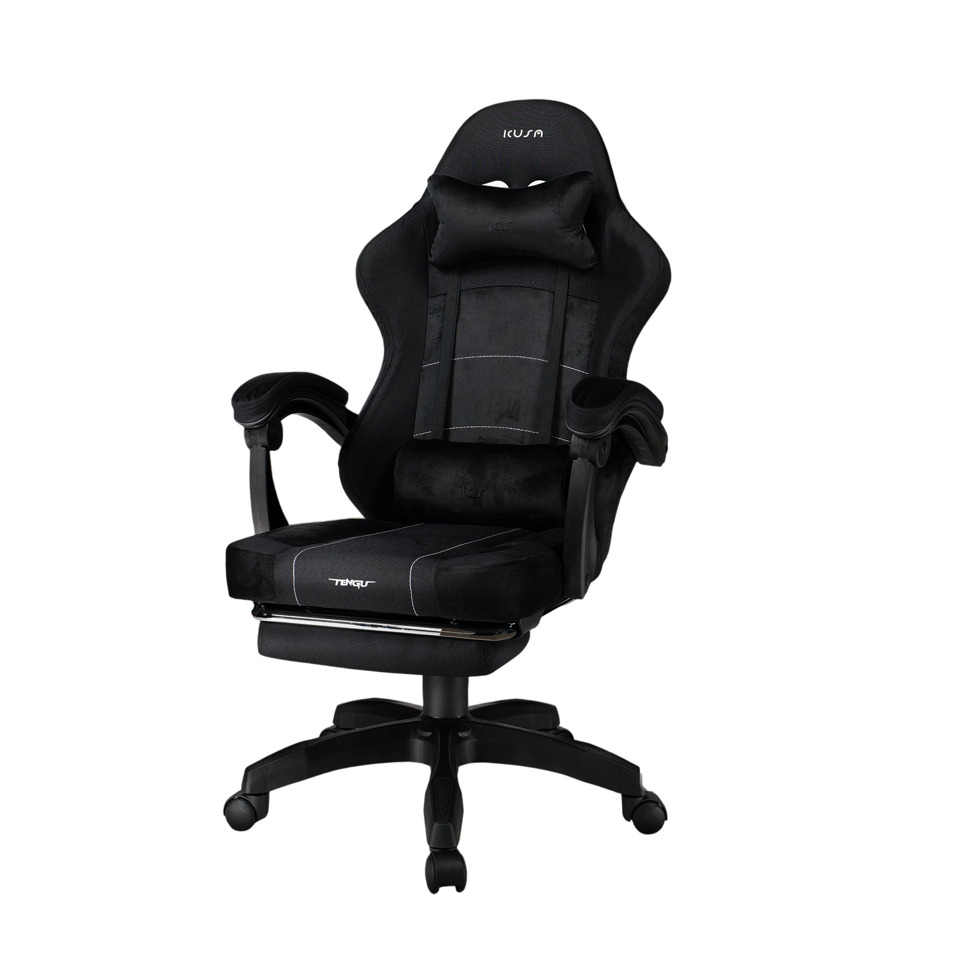 เก้าอี้เกมมิ่ง TENGUGAMINGGEARS รุ่น KUSANAGI ( CH-KS-F-BK) สีดำ เบาะผ้า