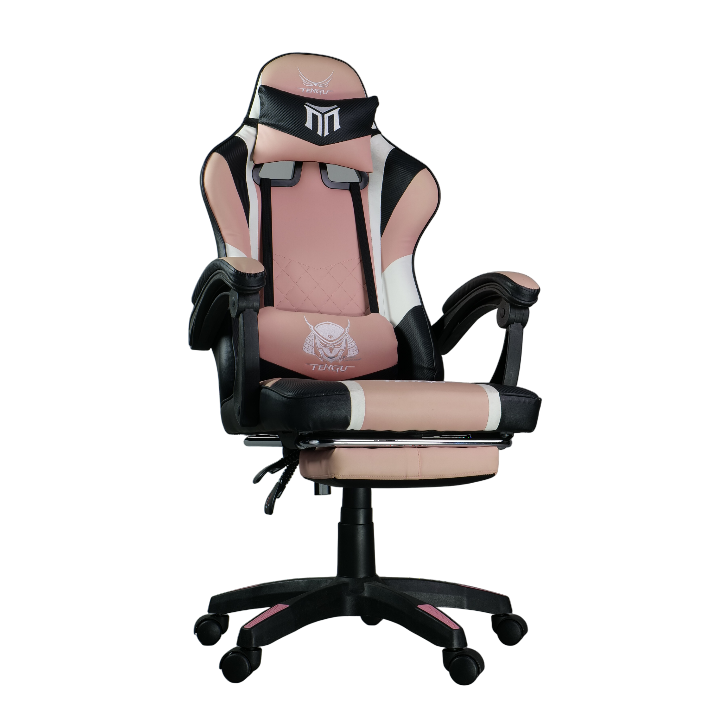 เก้าอี้เกมมิ่ง TENGUGAMINGGEARS รุ่น MURAMASA (CH-MR-PK) สีชมพู เบาะหนัง มีที่พักเท้า_0