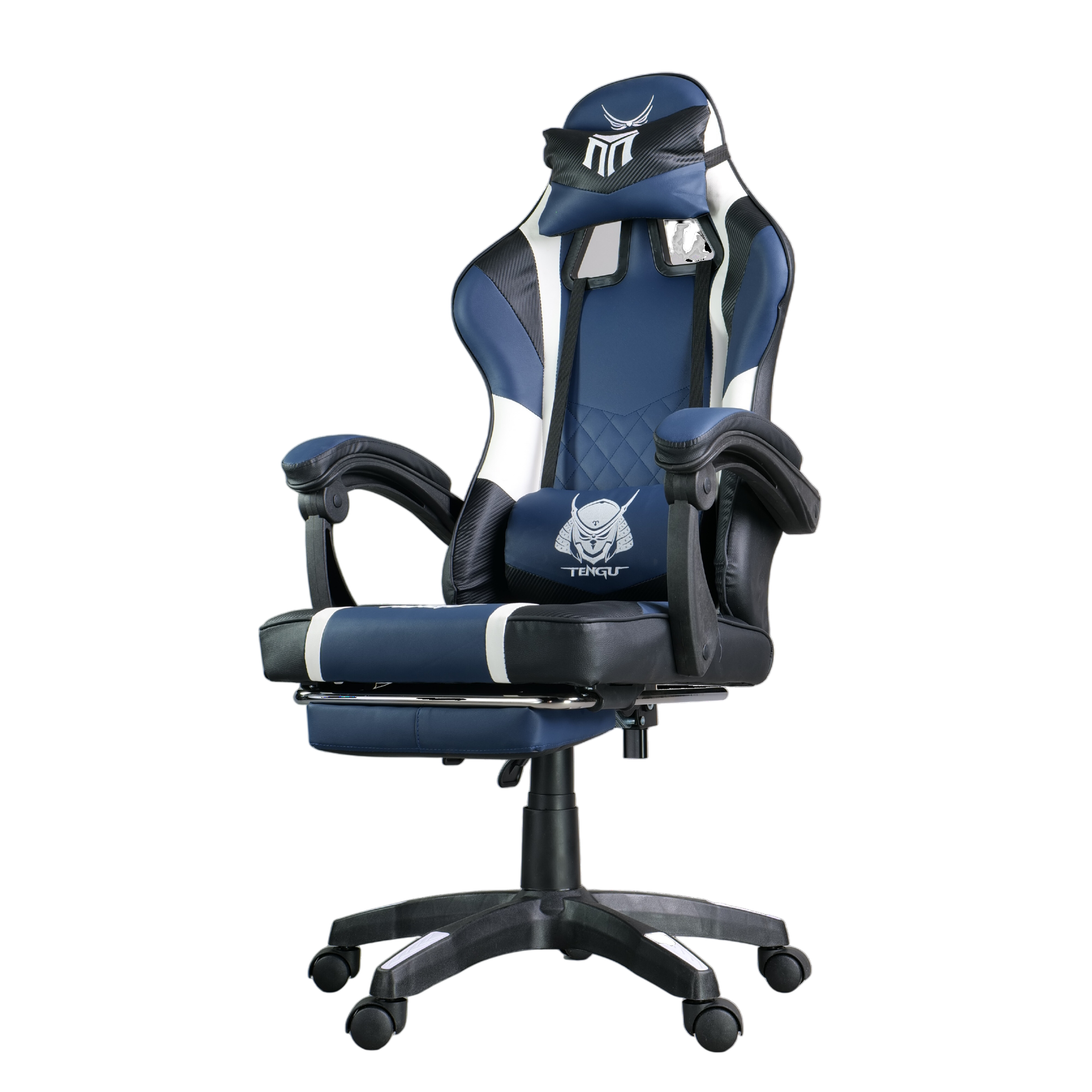 เก้าอี้เกมมิ่ง TENGUGAMINGGEARS รุ่น MURAMASA (CH-MR-BU) สีน้ำเงิน เบาะหนัง มีที่พักเท้า_0