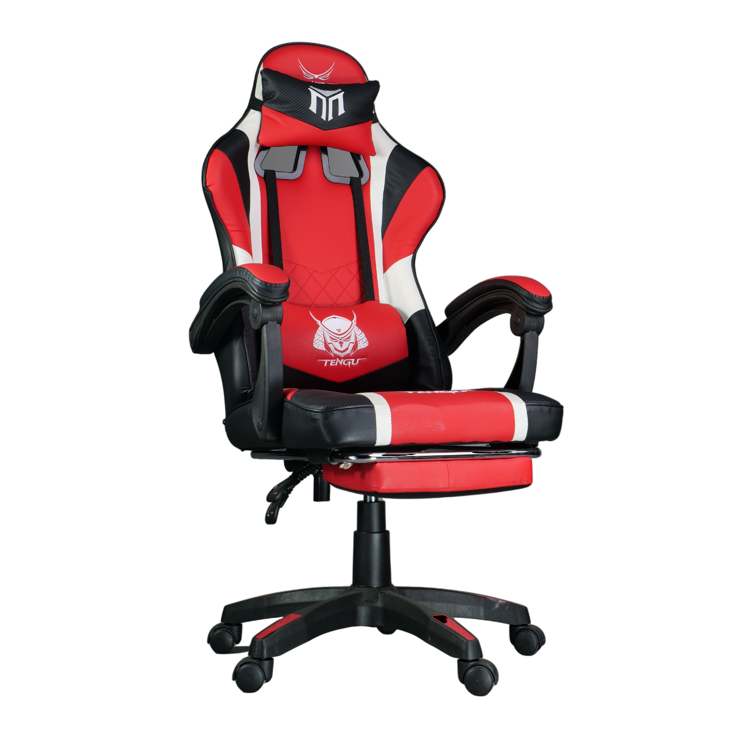 เก้าอี้เกมมิ่ง TENGUGAMINGGEARS รุ่น MURAMASA (CH-MR-RD) สีแดง เบาะหนัง มีที่พักเท้า_0