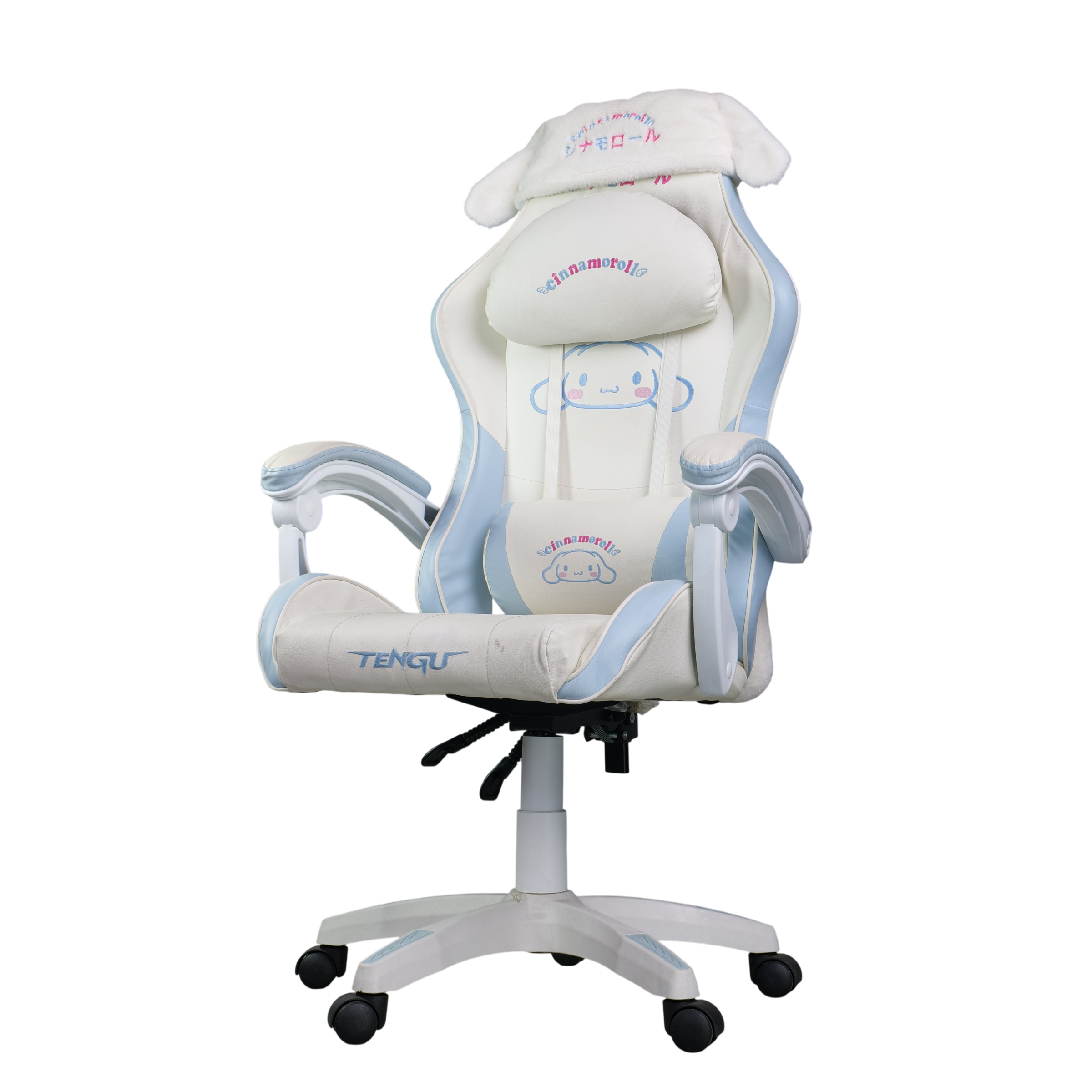 เก้าอี้เกมมิ่ง TENGUGAMINGGEARS รุ่น SANRIO CINNAMOROLL (CH-CN-M) SIZE-M สีฟ้าขาว เบาะหนัง_0