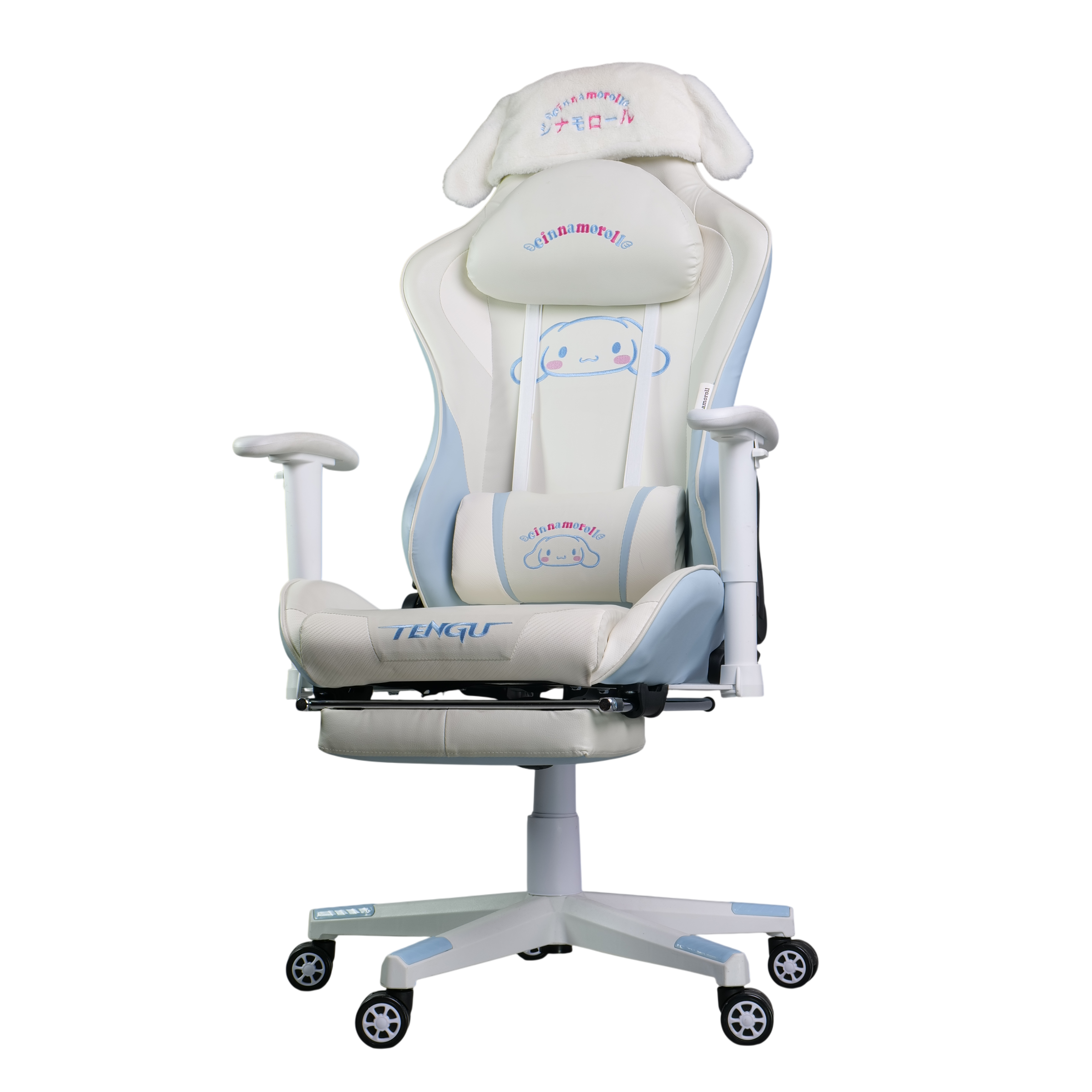 เก้าอี้เกมมิ่ง TENGUGAMINGGEARS รุ่น SANRIO CINNAMOROLL (CH-CN-L) SIZE-L สีฟ้าขาว เบาะหนัง_0