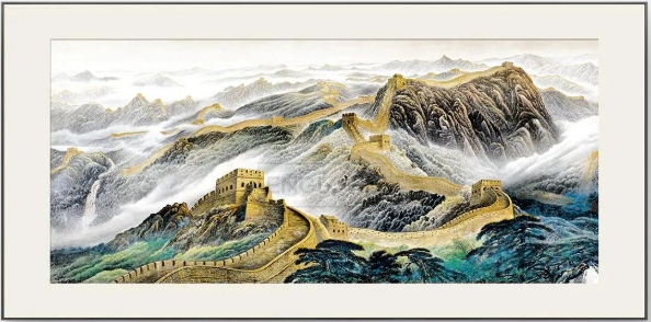 กรอบรูปฮวงจุ้ย OWLS WALLPAPERS THE GREAT WALL ขนาด 78X158CM.