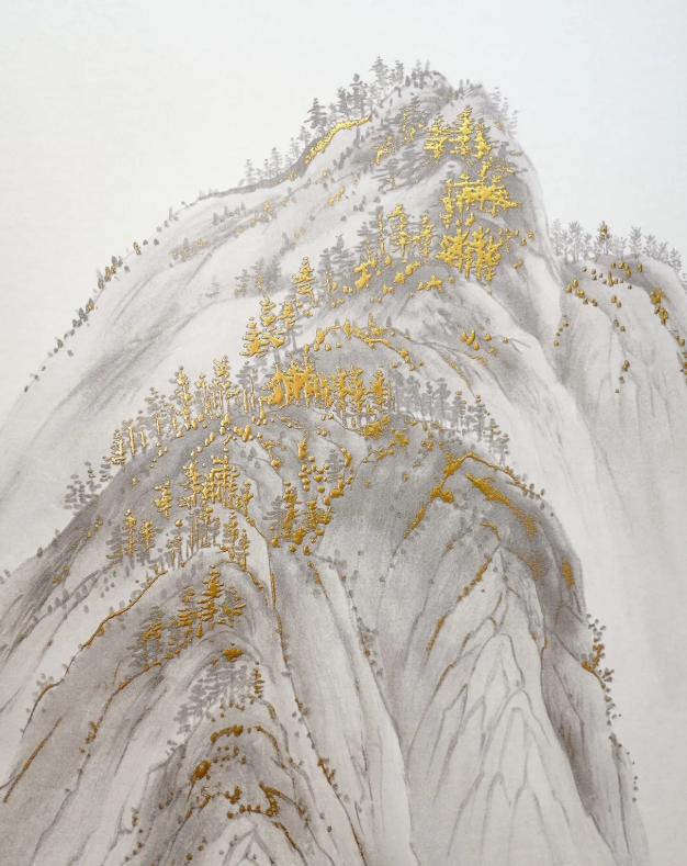 กรอบรูปฮวงจุ้ย OWLS WAALLPAPERS RIVERS AND MOUNTAINS ขนาด 78X158CM.