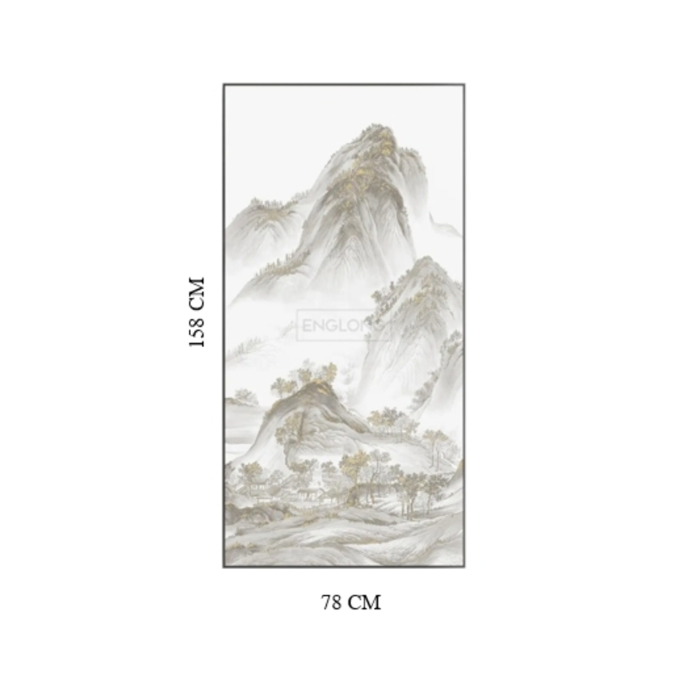 กรอบรูปฮวงจุ้ย OWLS WAALLPAPERS RIVERS AND MOUNTAINS ขนาด 78X158CM._0