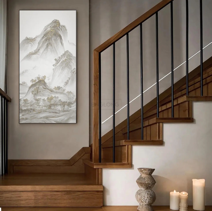 กรอบรูปฮวงจุ้ย OWLS WAALLPAPERS RIVERS AND MOUNTAINS ขนาด 78X158CM._1