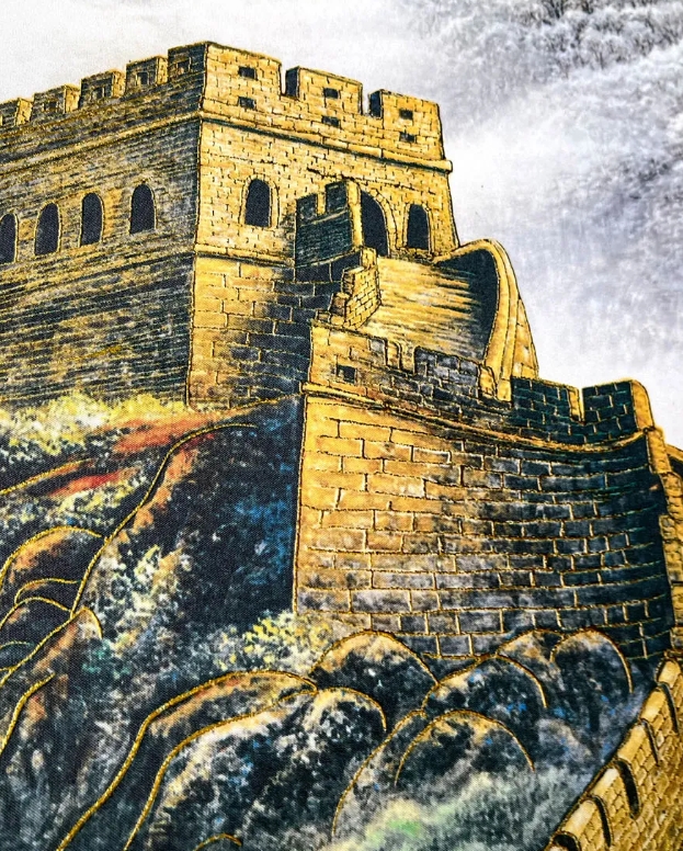 กรอบรูปฮวงจุ้ย OWLS WALLPAPERS THE GREAT WALL ขนาด 58X118CM._2