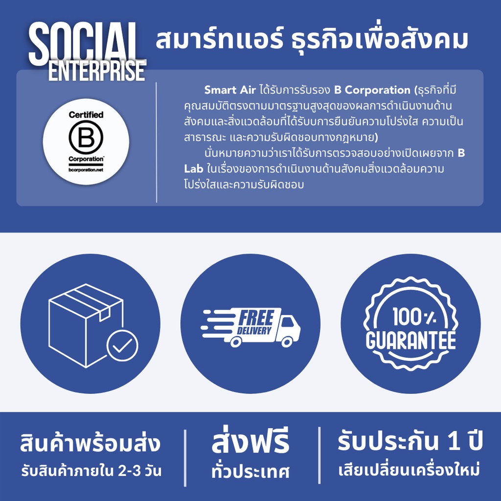 เครื่องฟอกอากาศ SMART AIR รุ่น THE SQAIR ขนาด 40 ตร.ม._9