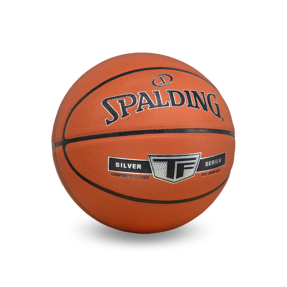 ลูกบาส SPALDING รุ่น TF-SILVER ลูกบาสเกตบอล หนัง PU, เบอร์ 7