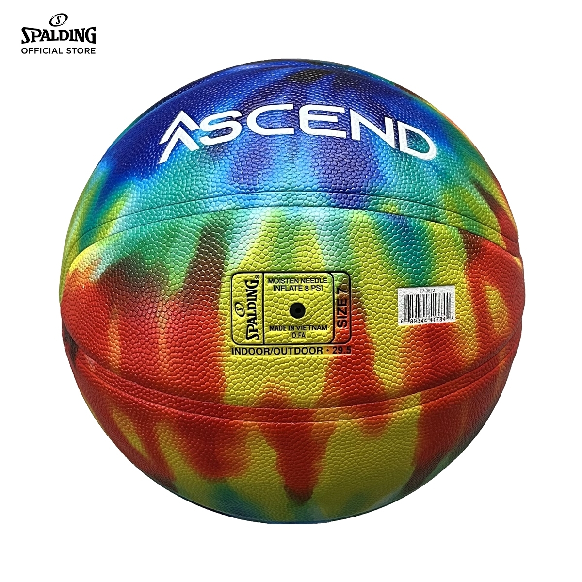 ลูกบาส SPALDING รุ่น ASCEND SERIES - RAINBOW ลูกบาสเกตบอล หนัง PU, เบอร์ 7