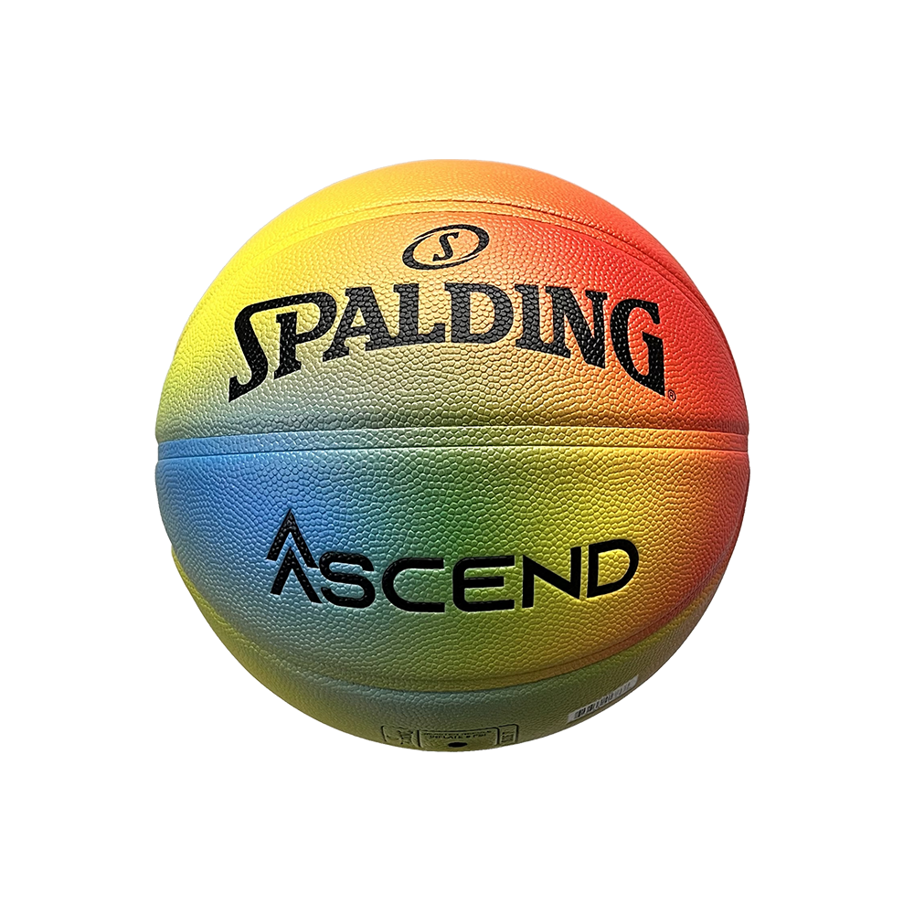 ลูกบาส SPALDING รุ่น ASCEND SERIES - BRIGHT RAINBOW ลูกบาสเกตบอล หนัง PU, เบอร์ 7_0