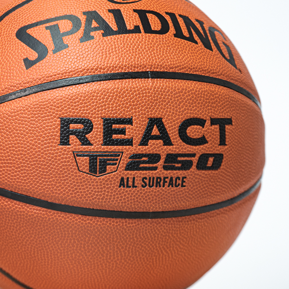 ลูกบาส SPALDING รุ่น REACT-250 ลูกบาสเกตบอล หนัง PU, เบอร์ 6_3