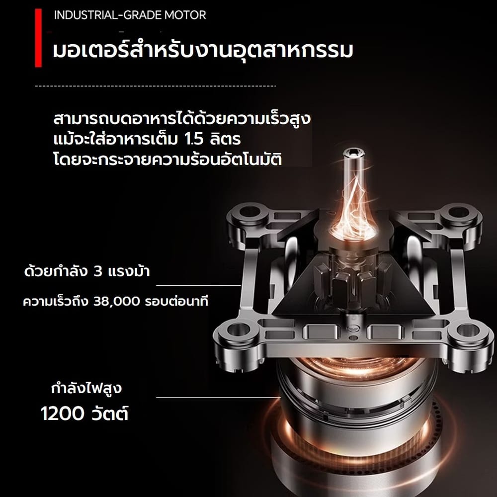 เครื่องปั่นอเนกประสงค์ JTC รุ่น 890 สีดำ_4