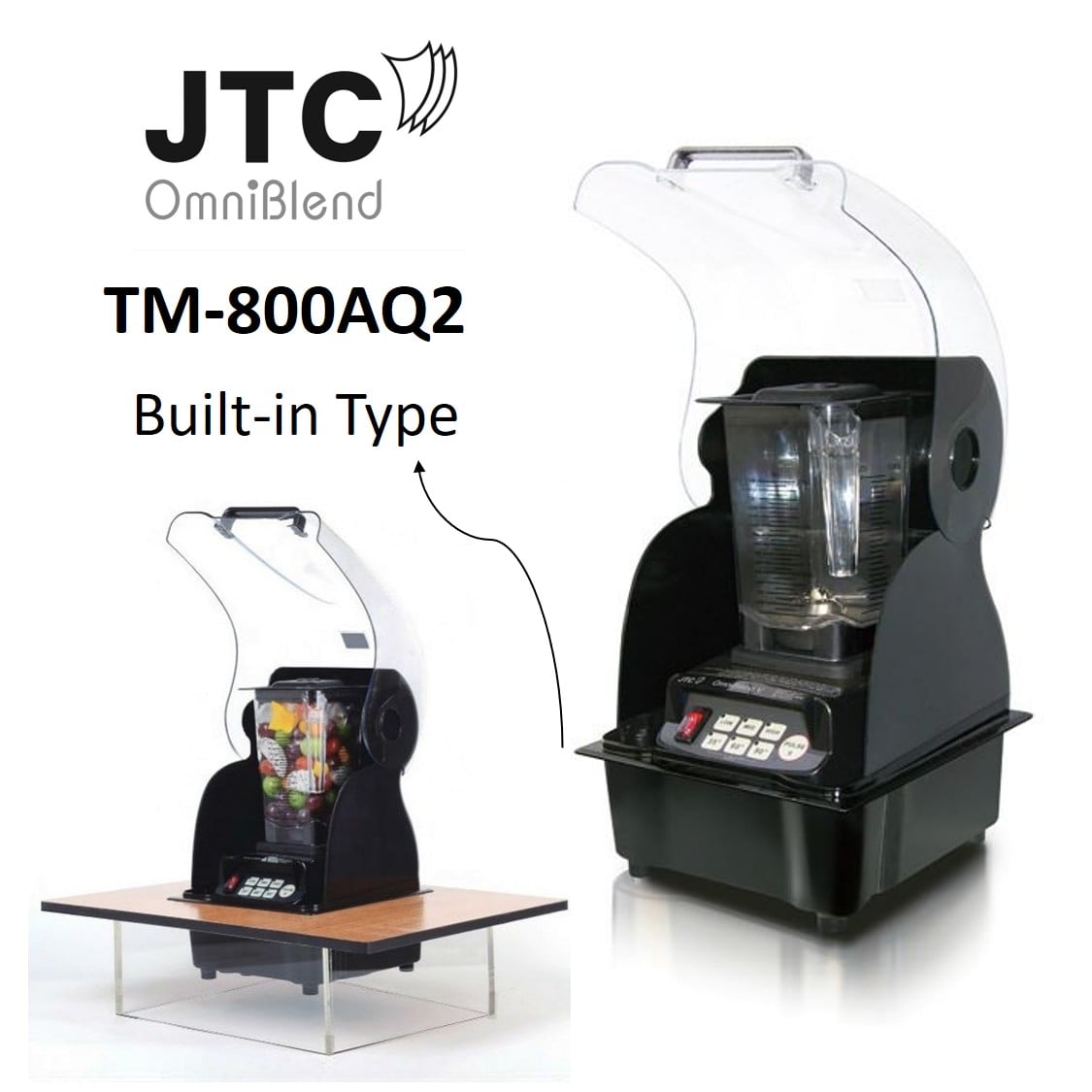เครื่องปั่นอเนกประสงค์ JTC รุ่น TM800AQ2 สีดำ แบบฝั่งเคาเตอร์