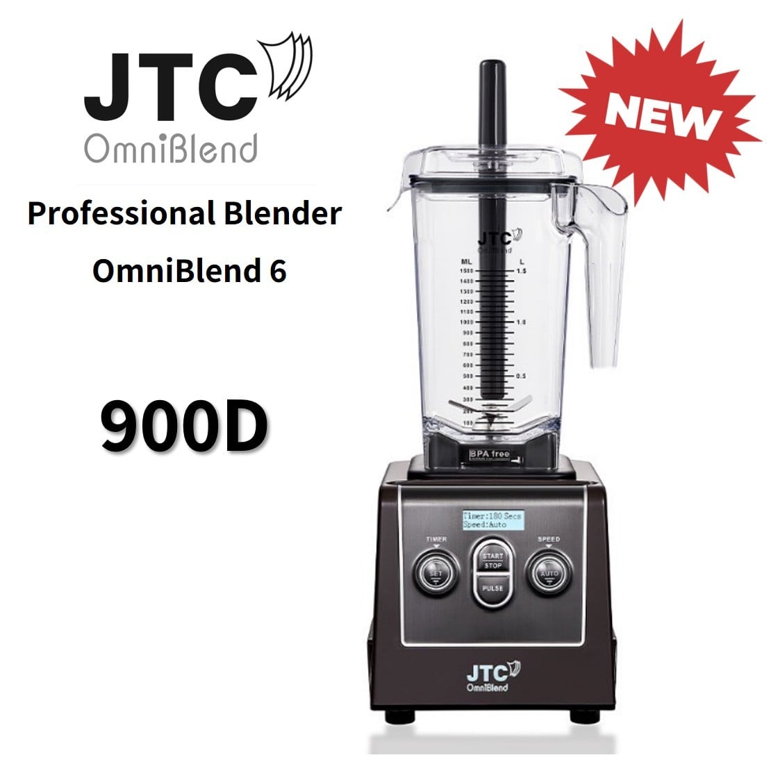 เครื่องปั่นอเนกประสงค์ JTC รุ่น 900D สีดำ