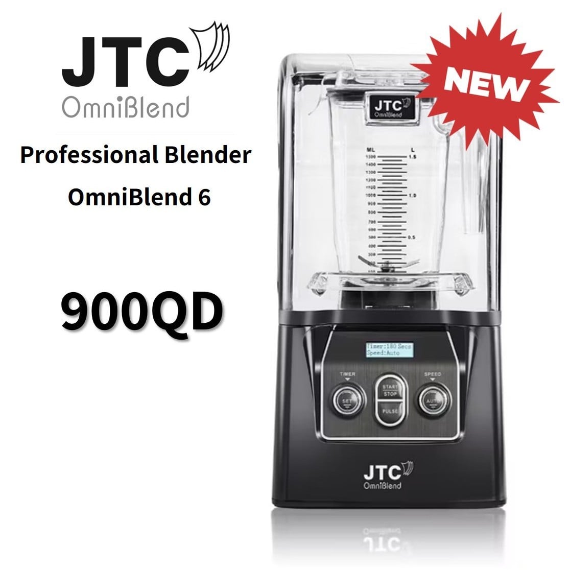 เครื่องปั่นอเนกประสงค์ JTC รุ่น 900Q-D สีดำ (ฝาเก็บเสียง)_9