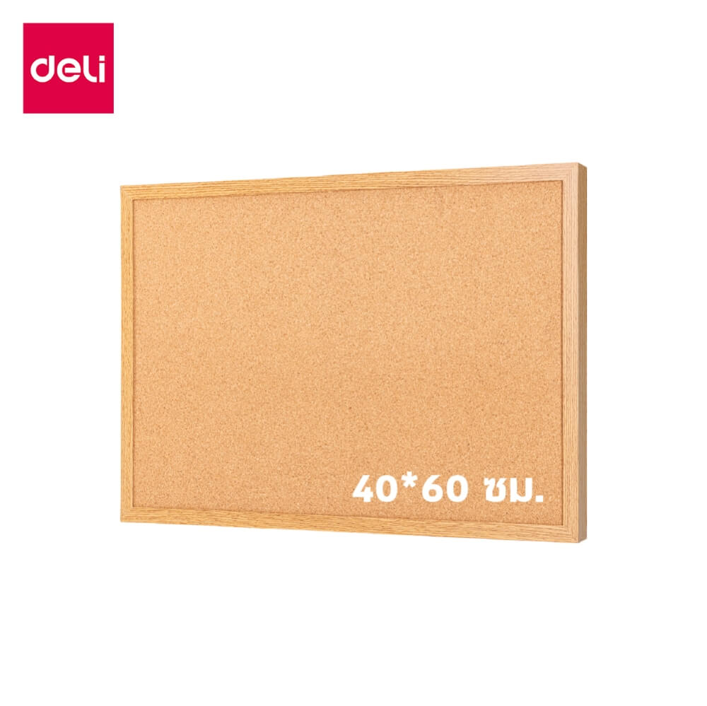 กระดานไม้ก๊อก DELI EV352-2-YL-01 ขนาด 40×60 ซม._0