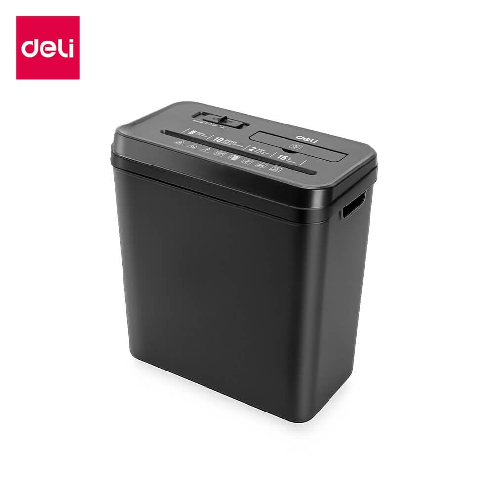 เครื่องทำลายเอกสาร DELI ET104SC-BK-01 15ลิตร สีดำ