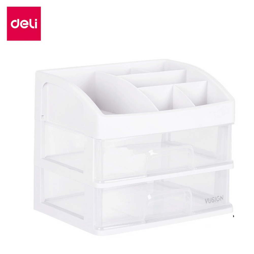 ชั้นวางเครื่องสำอางค์ DELI VS563-WH-01 2 ชั้น 23.5X17X20 ซม.