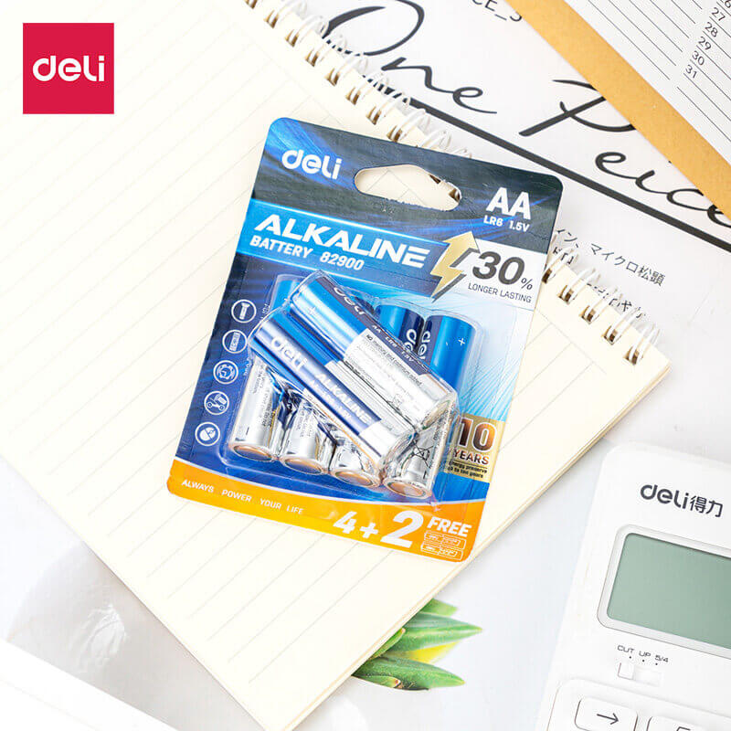 ถ่านอัลคาไลน์ AA DELI E82900-BL-01 6 ก้อน
