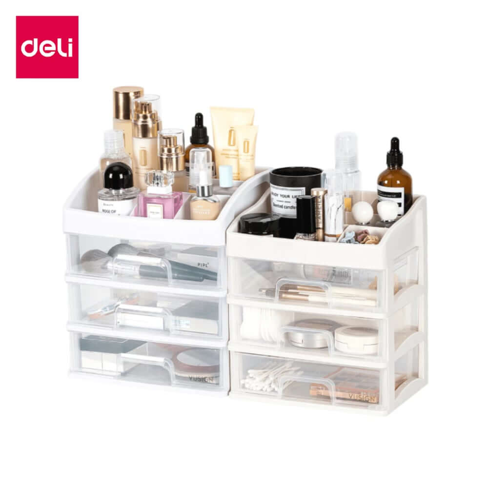 ชั้นวางเครื่องสำอางค์ DELI VS561-WH-01 3 ชั้น 22X16X25 ซม.