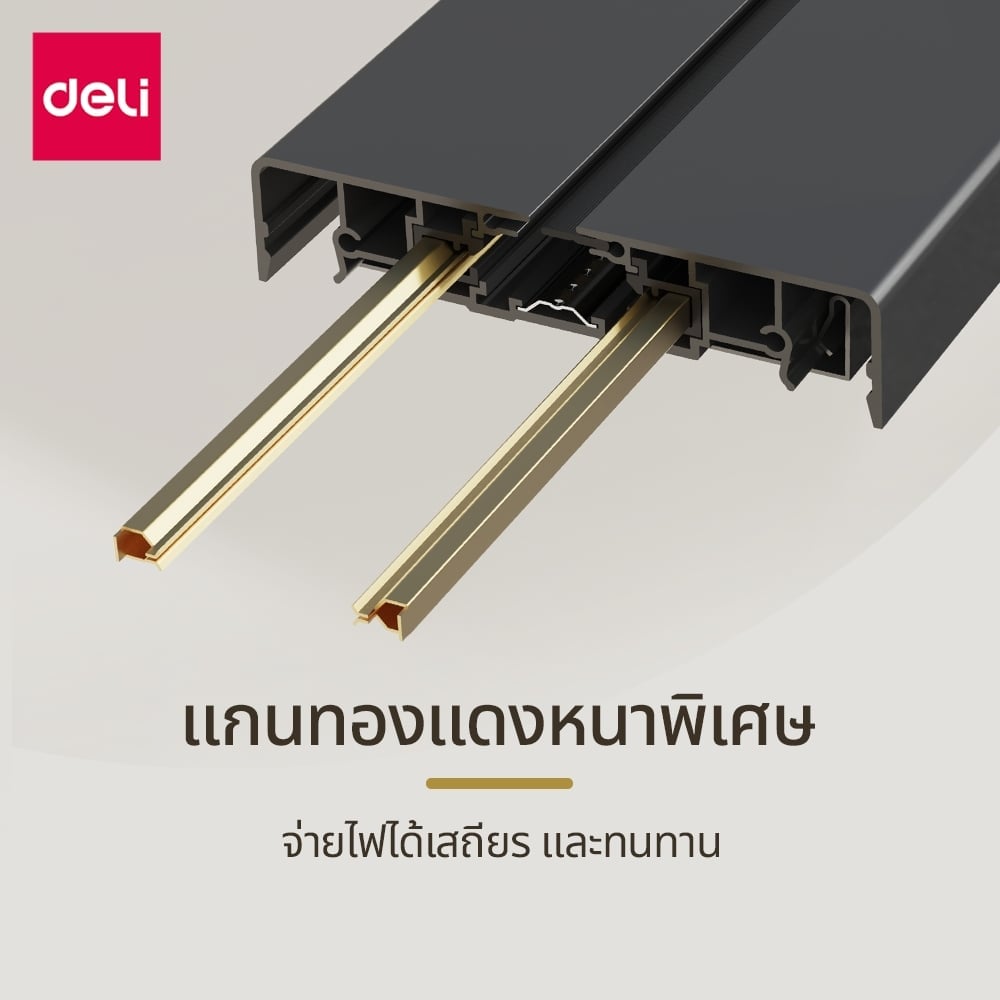 อแดปเตอร์ DELI ET889-BK-01 2500W 10A สีดำ_1