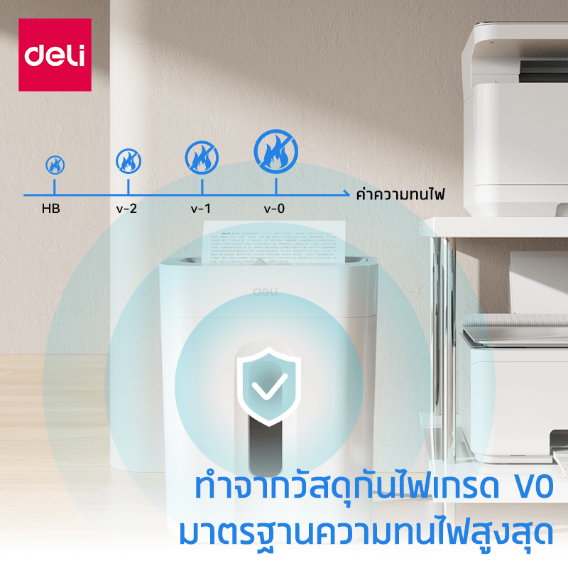 เครื่องทำลายเอกสาร 1.8 ลิตร DELI G11-WH-01
