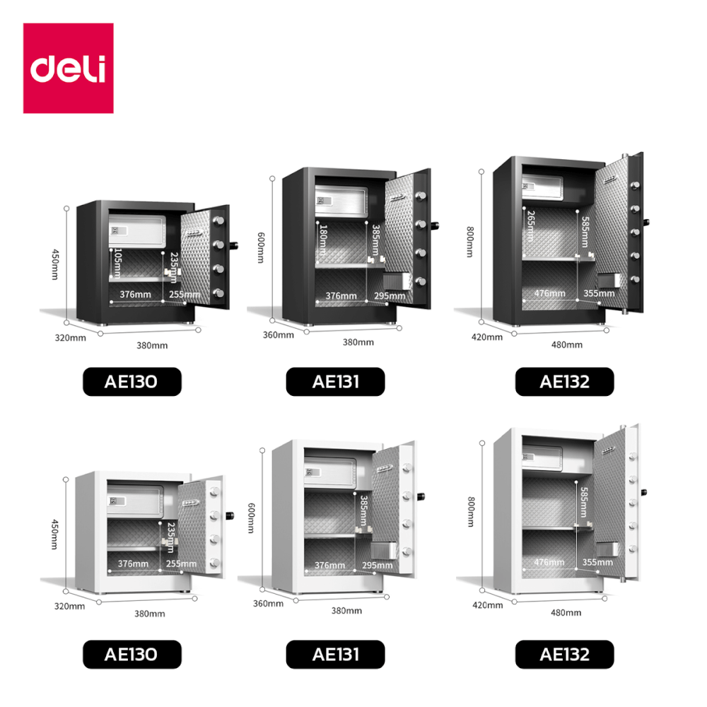 ตู้เซฟนิรภัย DELI AE132-BK-01 สีดำ