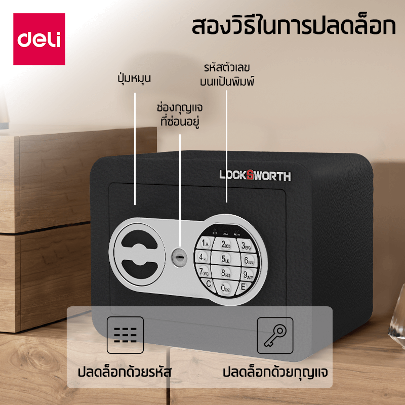ตู้เซฟนิรภัย LOCKSWORTH VS4501-BK-01 สีดำ_5