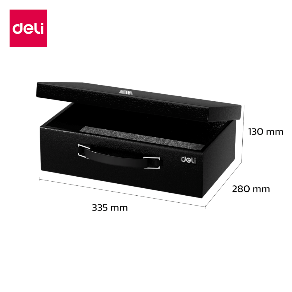 กล่องเซฟ DELI ET612-BK-01 สีดำ