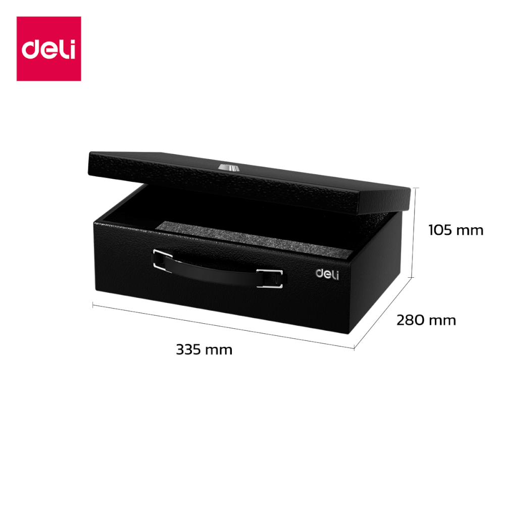กล่องเซฟ DELI ET611-BK-01 สีดำ