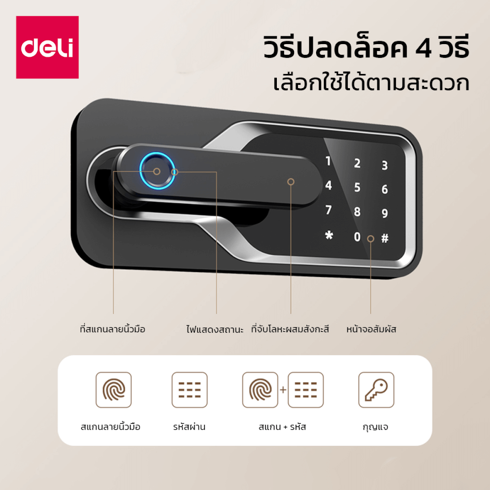 ตู้เซฟนิรภัย DELI AE132-BK-01 สีดำ