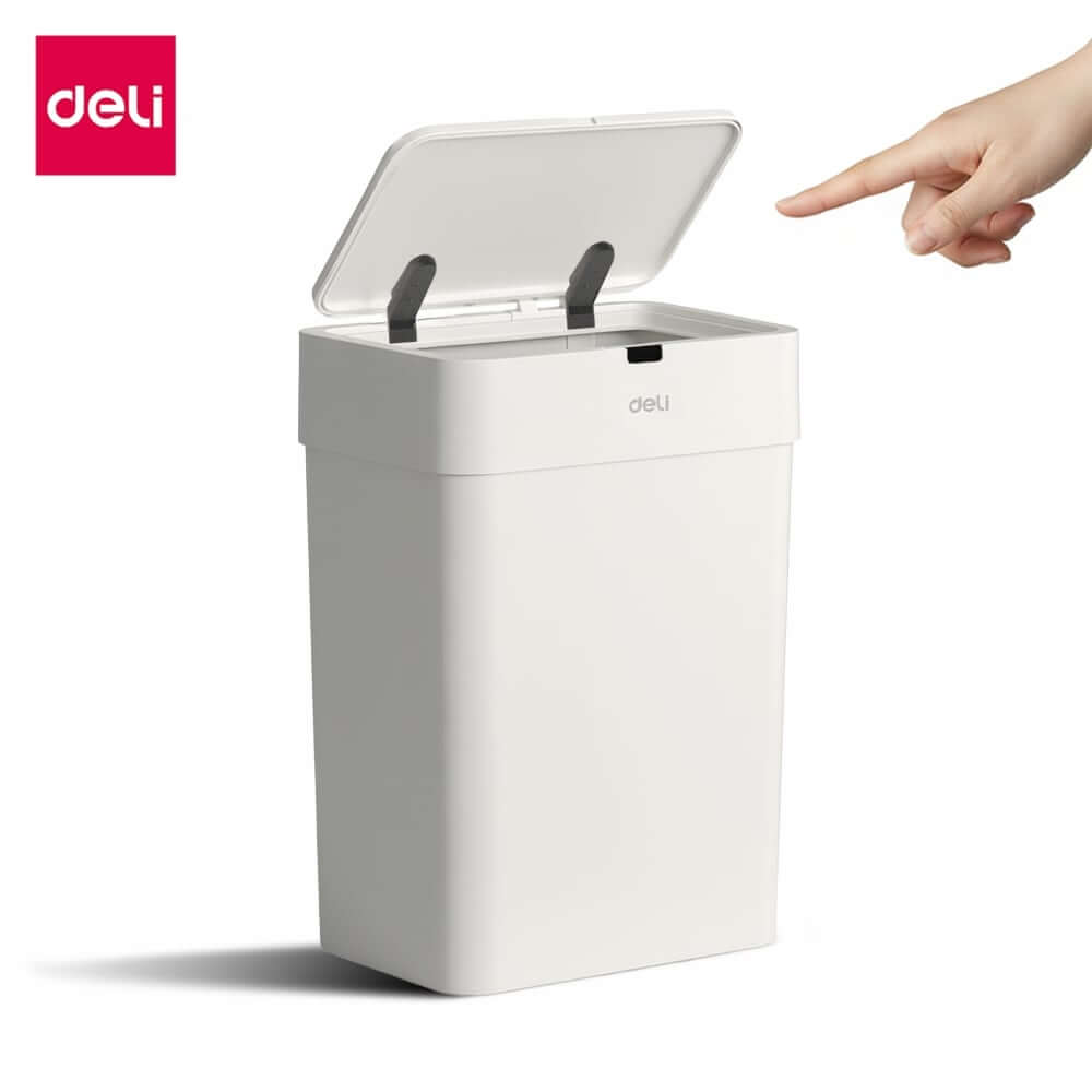 ถังขยะอัจฉริยะ DELI PG610-GR-01 9 ลิตร สีขาว_8