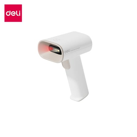 เครื่องสแกนบาร์โค้ด DELI ES228W-WH-01 ไร้สาย สีขาว_0