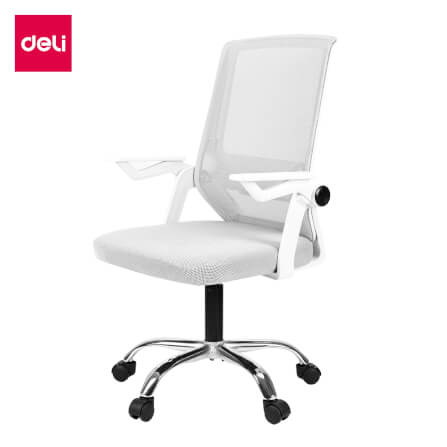 เก้าอี้ทำงาน DELI E4931-WH-01 ปรับสูง 10CM แขน90° สีเทา_0