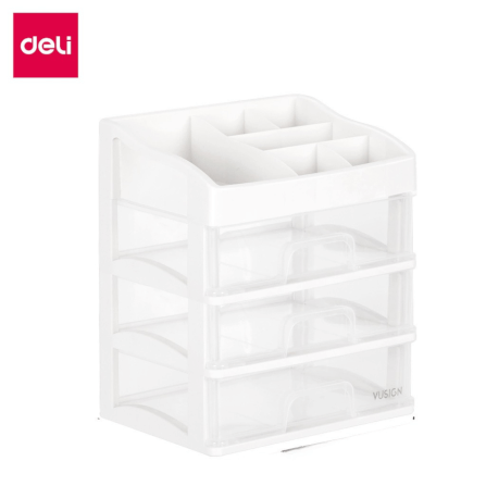ชั้นวางเครื่องสำอางค์ DELI VS561-WH-01 3 ชั้น 22X16X25 ซม._0