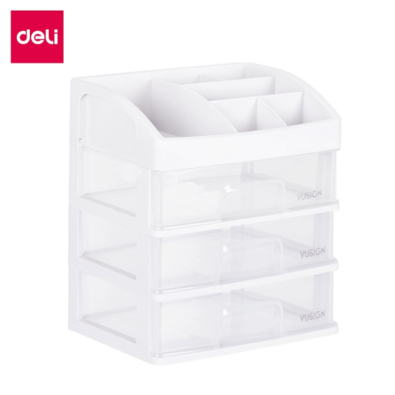 ชั้นวางเครื่องสำอางค์ DELI VS564-WH-01 3 ชั้น 23.5X17X27 ซม._0