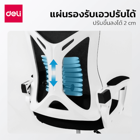 เก้าอี้สุขภาพ DELI E4935-BK-01 เอนได้ถึง 120° สีดำ_1
