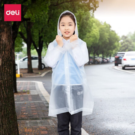 เสื้อกันฝน DELI VS4072-WH-01 สีใส_1