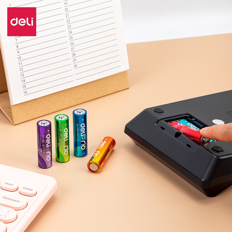 ถ่านอัลคาไลน์ AA DELI E82902-MX-01 24 ก้อน หลากสี_3