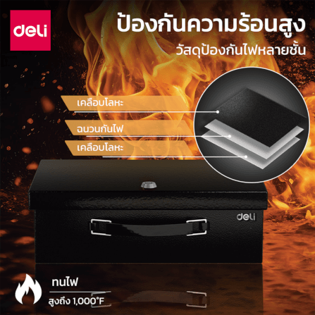 กล่องเซฟ DELI ET612-BK-01 สีดำ_4