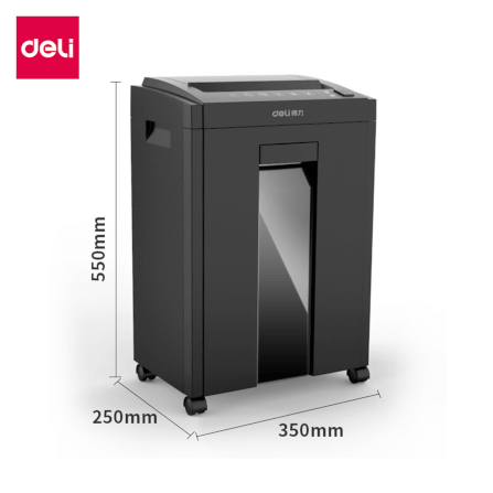เครื่องทำลายเอกสารอัตโนมัติ 23ลิตร DELI E9952-GR-01 สีดำ_4
