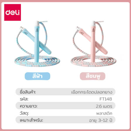 เชือกกระโดด AGNITE FT148-BL-01 สีฟ้า_5