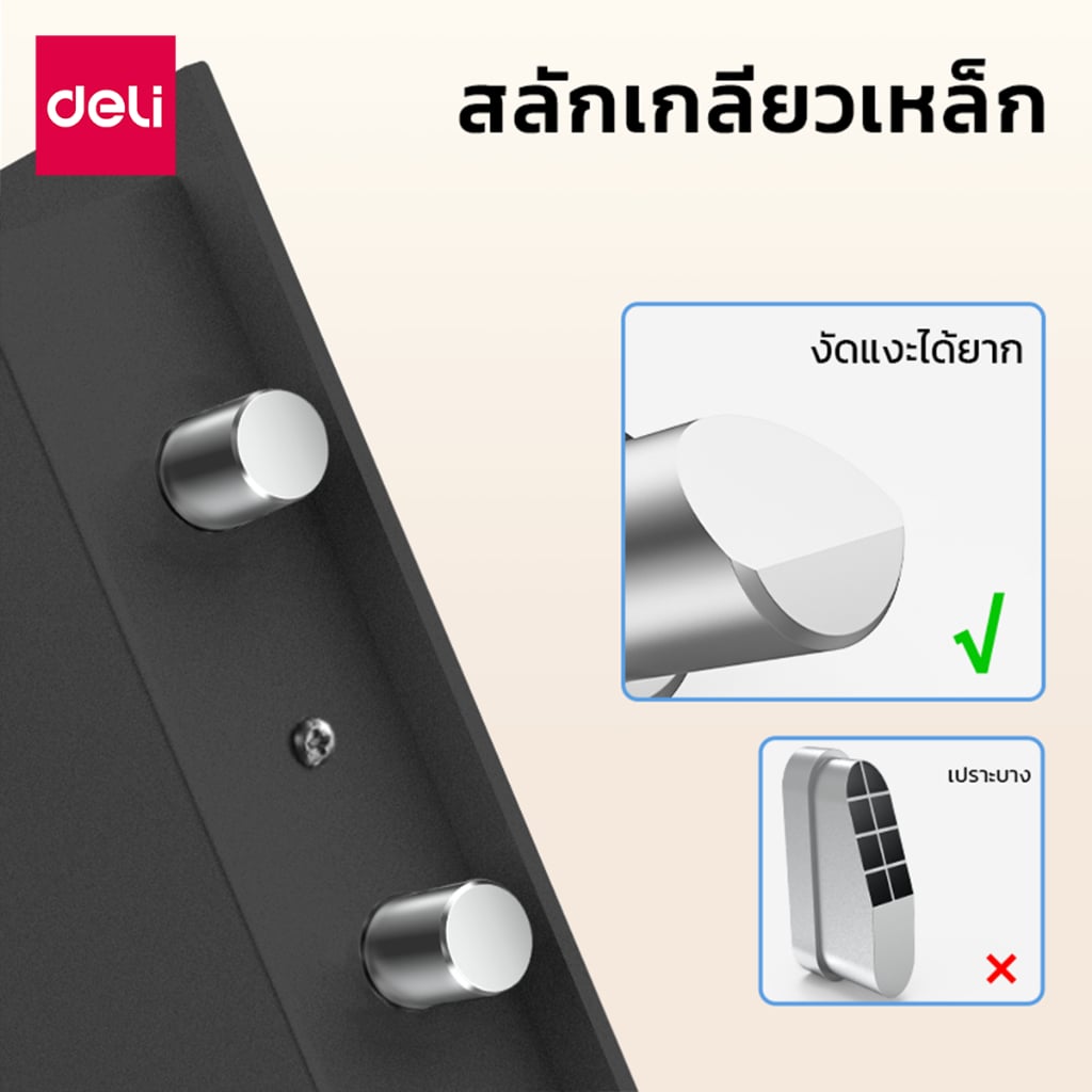 ตู้เซฟนิรภัย 12กก. DELI ET534-BK-01 ปลดล็อคด้วยรหัส 33X35X42ซม. สีดำ_5