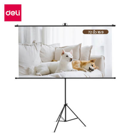 จอโปรเจคเตอร์ DELI ES901-WH-01 72นิ้ว สีขาว_9